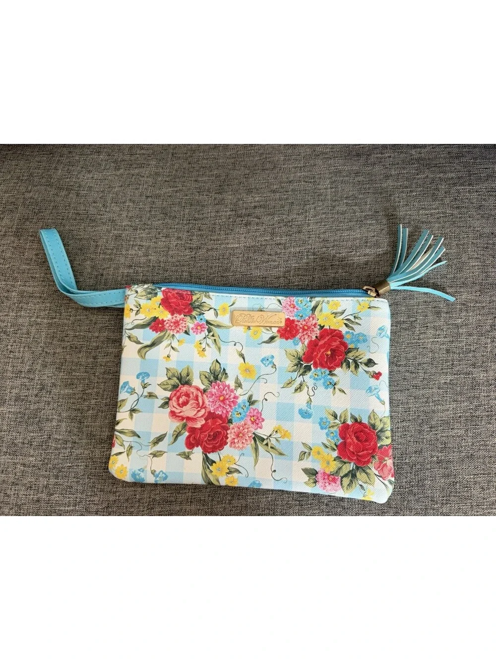 The Pioneer Woman Sweet Rose Cosmetic Bag Makeup Tote Wristlet Travel Wallet